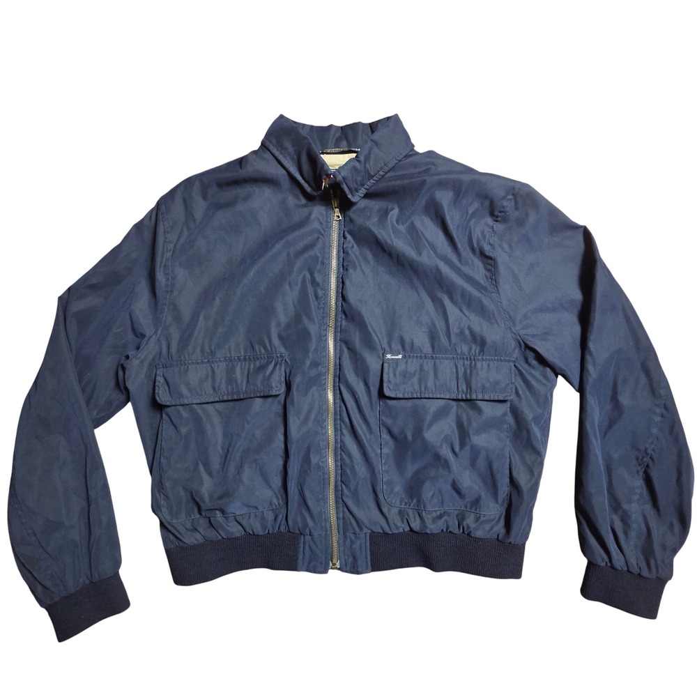 Faconnable Goldberg Golf Bomber Jacket L Water Resistant Windbreaker Retro